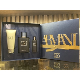 Bộ nước hoa Acqua Di Giò Profondo 75ml, sữa tắm 75ml, chai mini 15ml