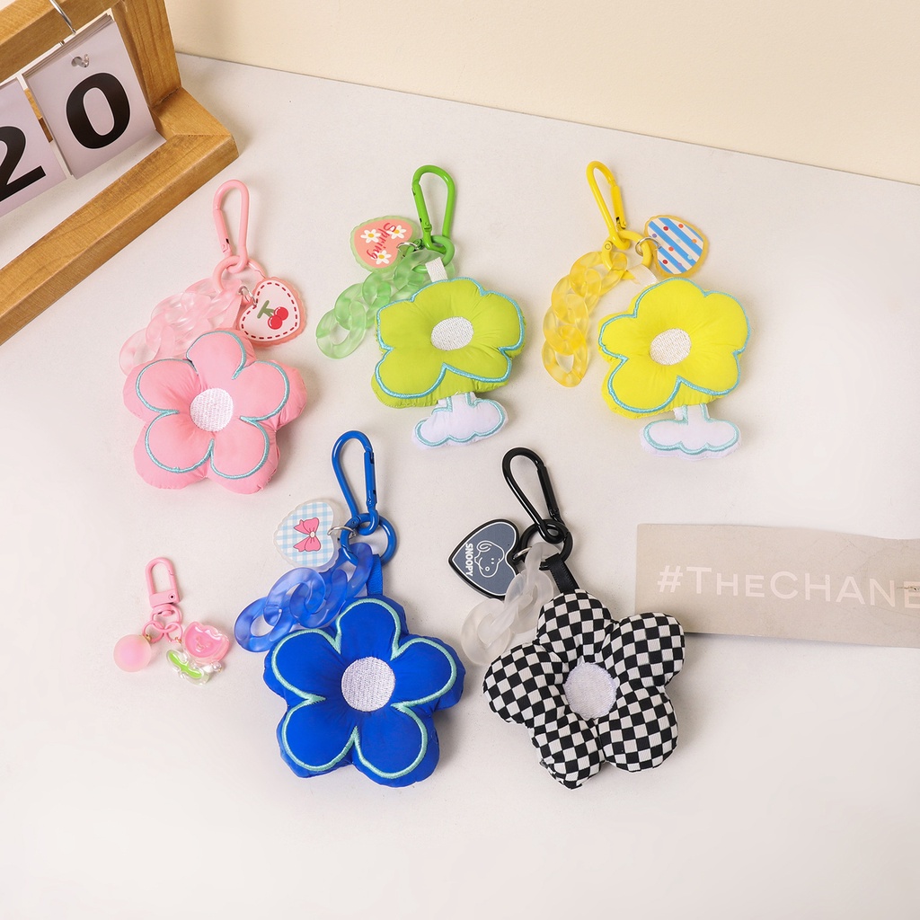 Mới Móc Khóa Xe Hơi / Tai Nghe Vải Họa Tiết Hoa Độc Đáo Thời Trang