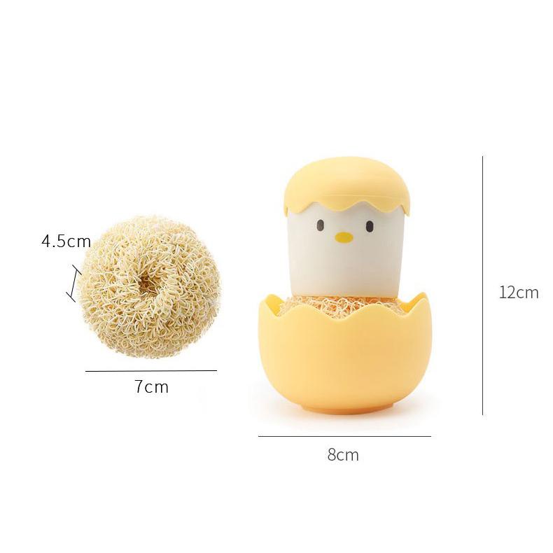 Mút rửa chén bằng cước có tay cầm hình quả trứng dễ thương