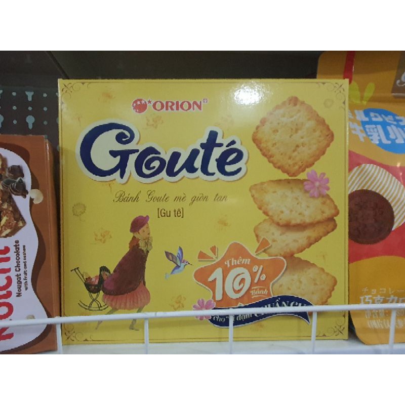 Bánh Goute mè giòn tan hộp 8 gói 316,8g