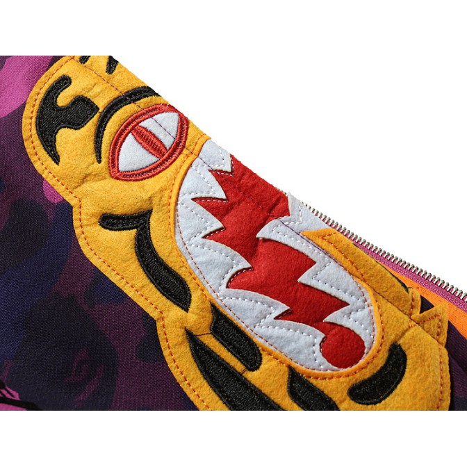 Mới Áo Hoodie BAPE Shark Họa Tiết Rằn Ri