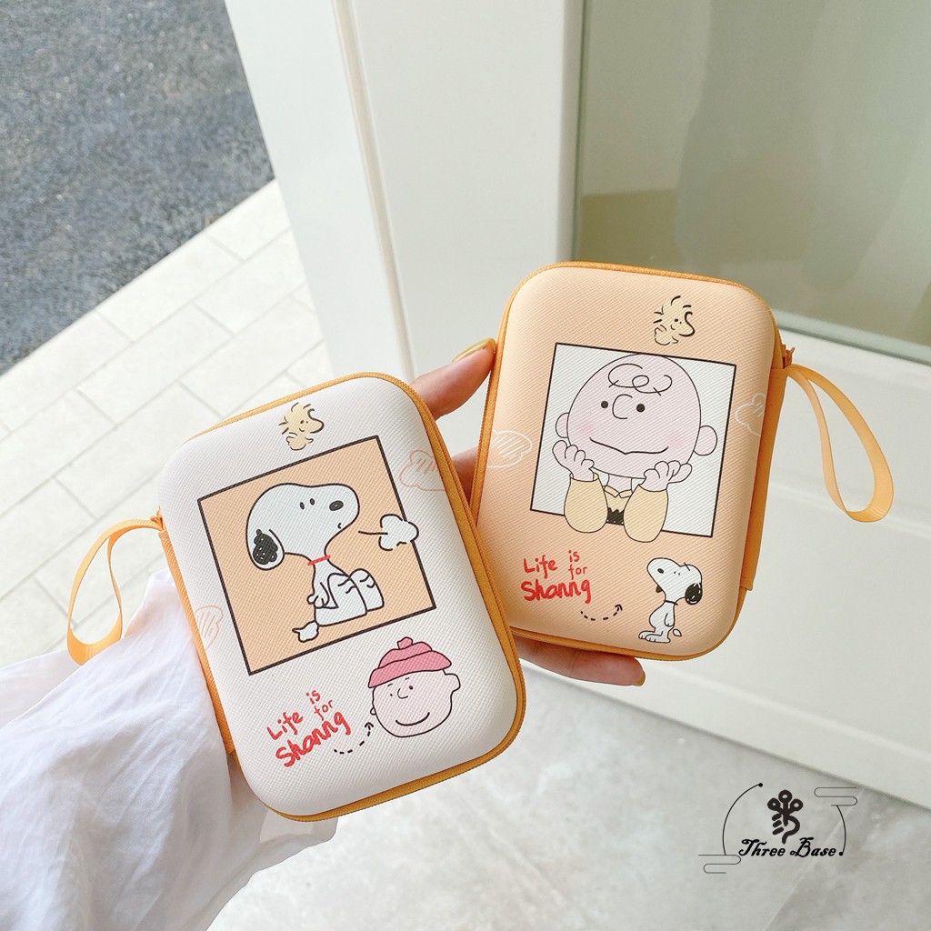 Túi mini đựng tai nghe / tiền xu họa tiết hoạt hình xinh xắn