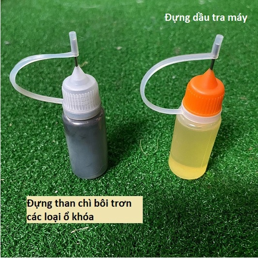 Chai nhựa nhỏ 10ml đầu kim có nắp tiện dụng đựng dầu máy/keo/dung dịch