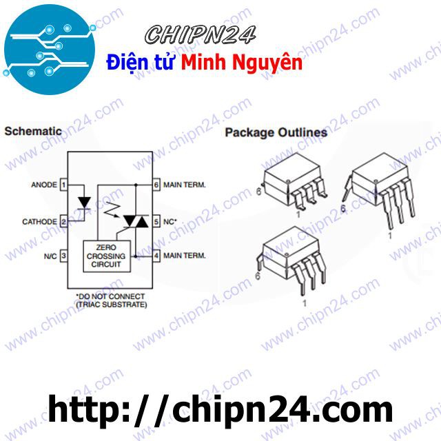 [2 CON] Opto MOC3061 DIP-6