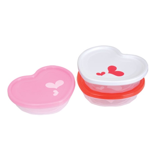 Hộp cơm trái tim HC9 Lunch Box hộp thức ăn đồ ăn vặt hoa quả khô cute dễ thương pastel