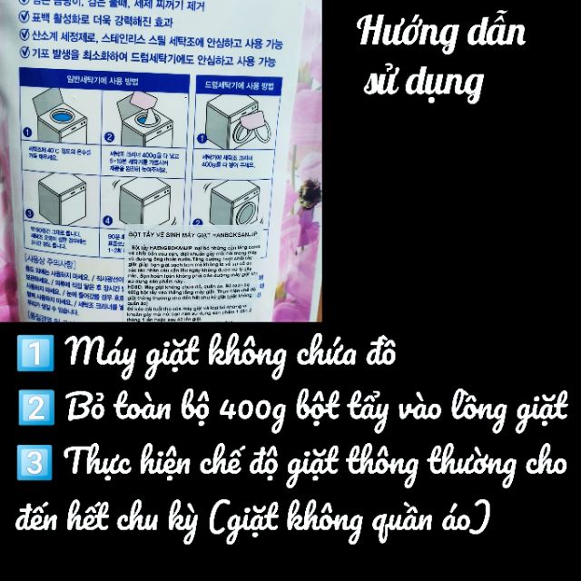 Bột tẩy vệ sinh lồng máy giặt 400g - hàng nhập khẩu Hàn Quốc