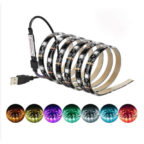 Dây đèn LED 60 bóng trang trí đa năng sử dụng điện sạc USB kèm remote