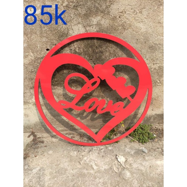 Tấm alu chữ LOVE trang trí xe hoa