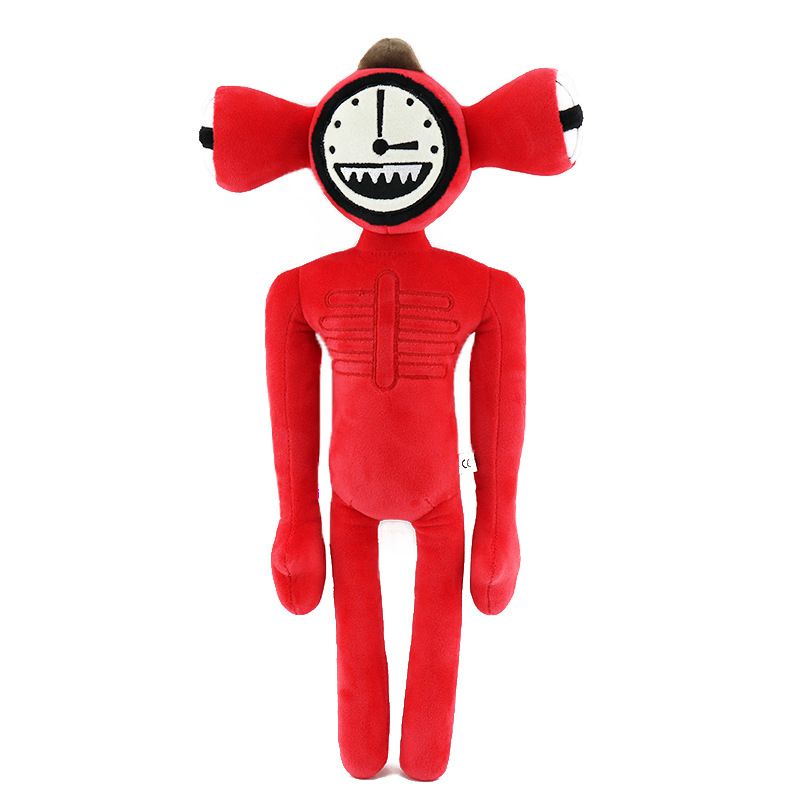 40cm Siren Head Horror Plush Toy Big Mouth Clock Poop Monster Stuffed Doll Kid Gifts