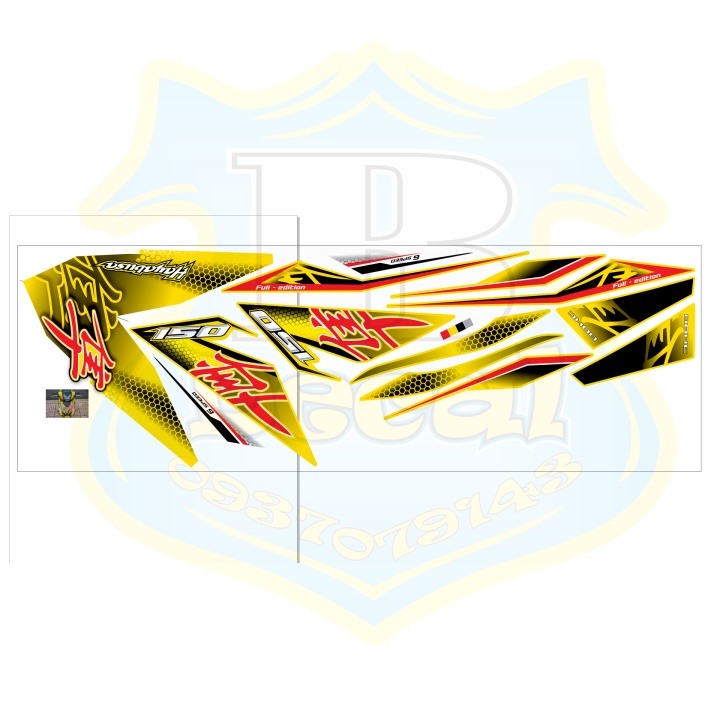 ( Quí khách vui lòng mang ra tiệm cho thợ dán ) Tem winner hayabusa vàng