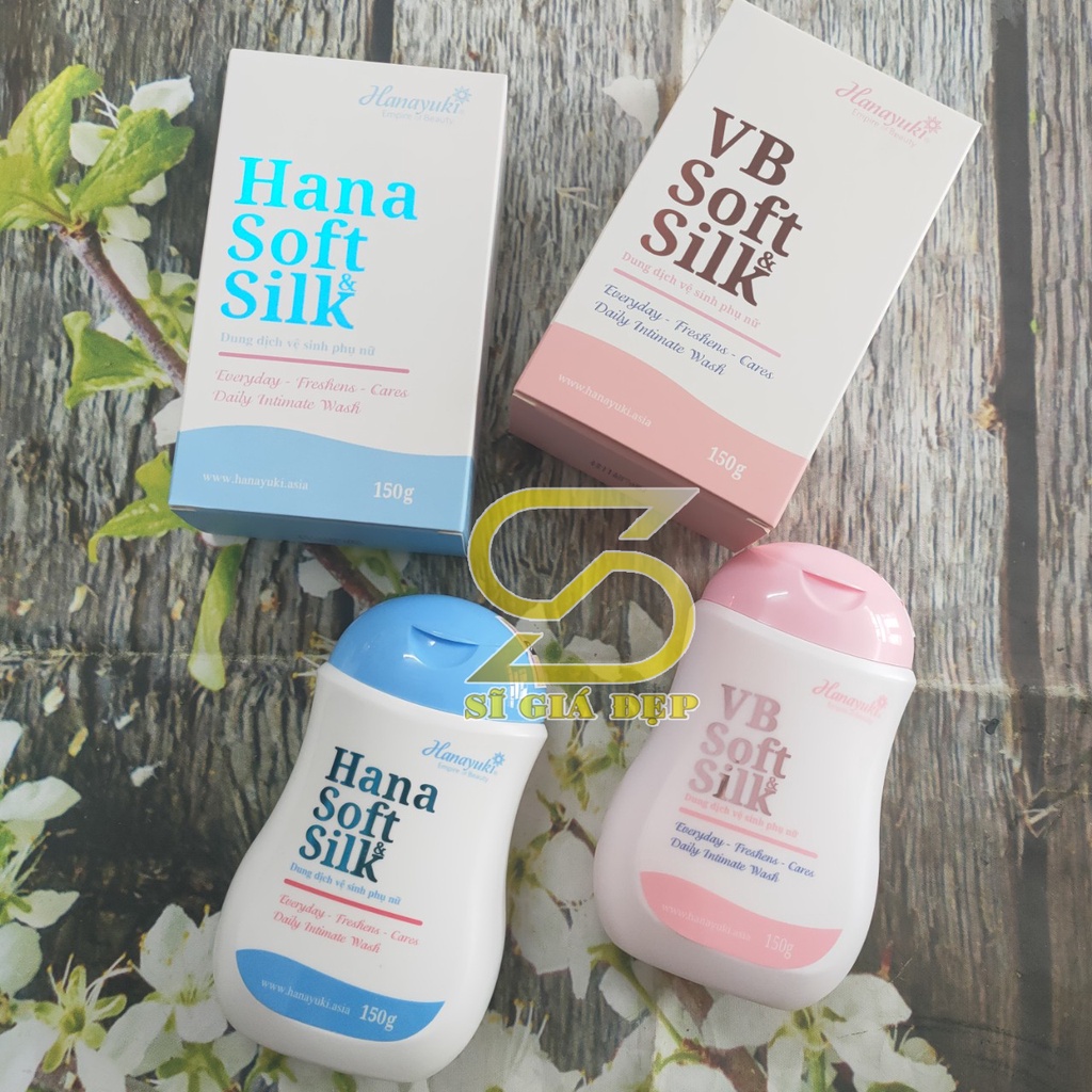 [Chính hãng-Mẫu mới] Dung dịch vệ sinh Hanayuki-Hana VB Soft Silk 150g-Diệt khuẩn sạch nhờn cho nam và nữ