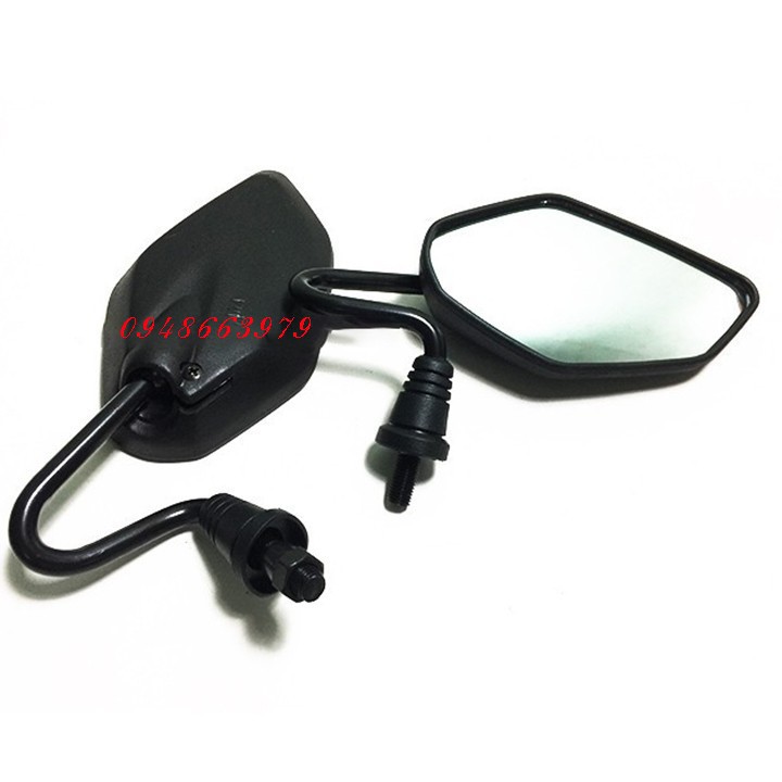 Kính chiếu hậu kiểu yamaha chân cong.