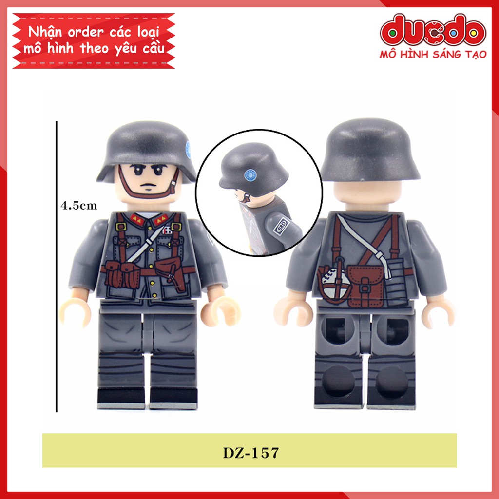 Minifigures Lính phát xít Đức siêu chất mới nhất - Đồ chơi Lắp ghép Xếp hình Mini lính Army WW2 DZ 157