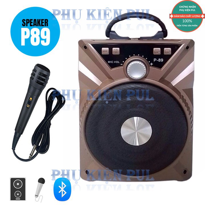 Loa Bluetooth Karaoke P88-P89 Tặng Kèm Mic -Hàng nhập khẩu