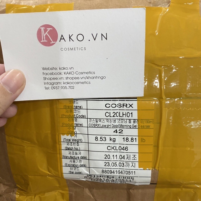 Sữa rửa mặt Cosrx Low Ph Good Morning Gel Cleanser