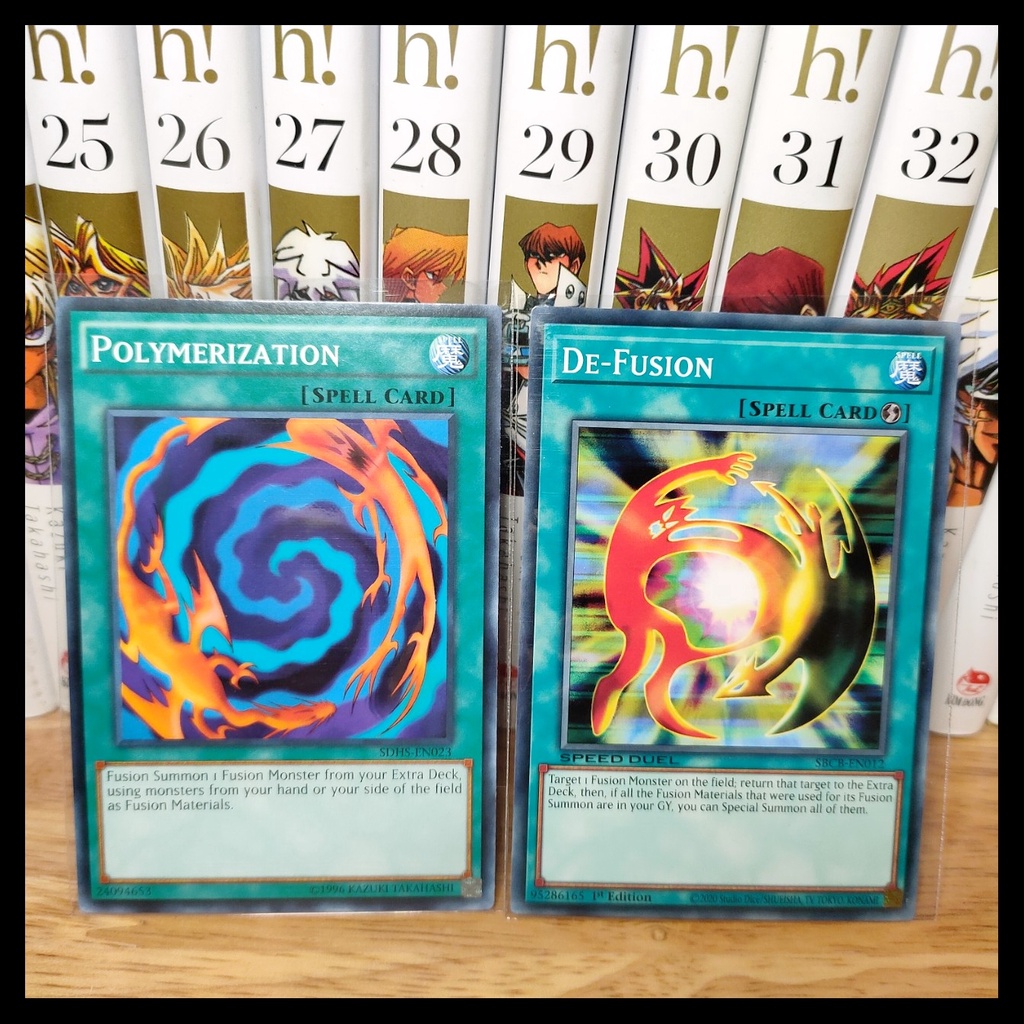 Thẻ bài yugioh chính hãng set bài phép Polymerization và De-Fusion– Common