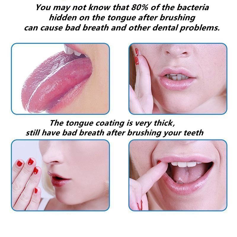 Dụng cụ cạo làm sạch lưỡi bằng silica gel tiện lợi