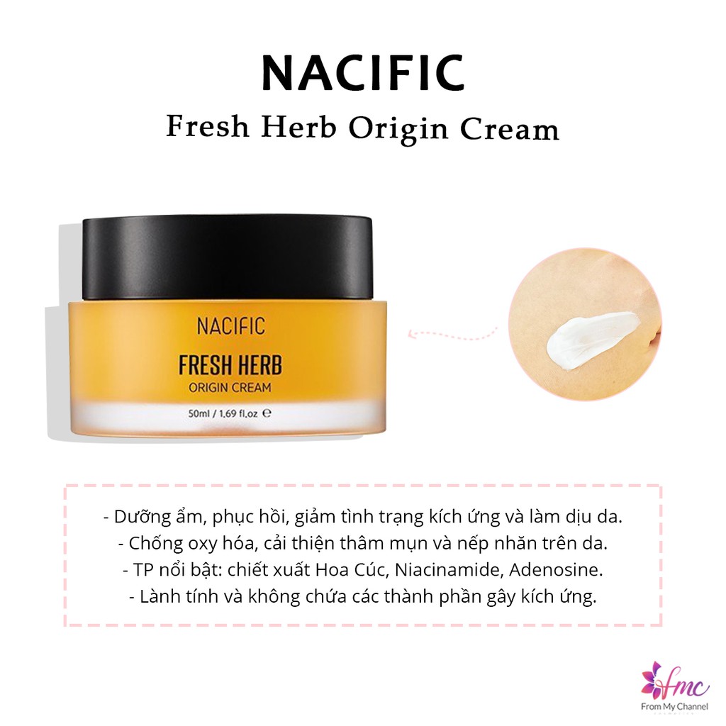 Các combo dưỡng da Nacific Fresh Herb Siêu Tiết Kiệm + Tặng 1 túi chườm giảm đau bụng