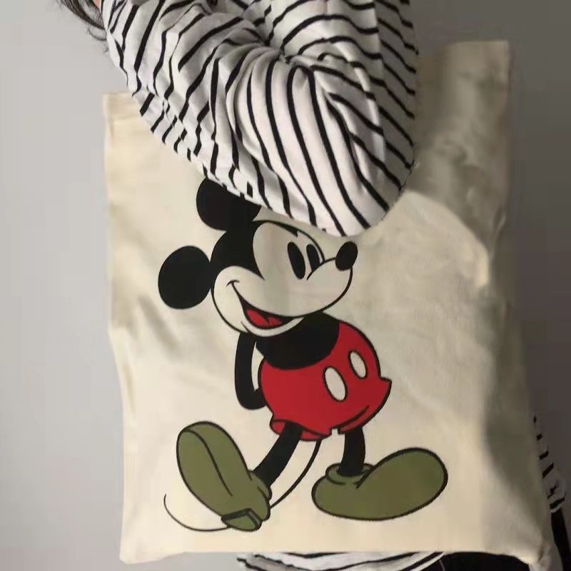 Túi Xách Vải Canvas Cỡ Lớn In Họa Tiết Trái Cây Hoạt Hình Phong Cách Nhật Bản Thời Trang Cho Nữ