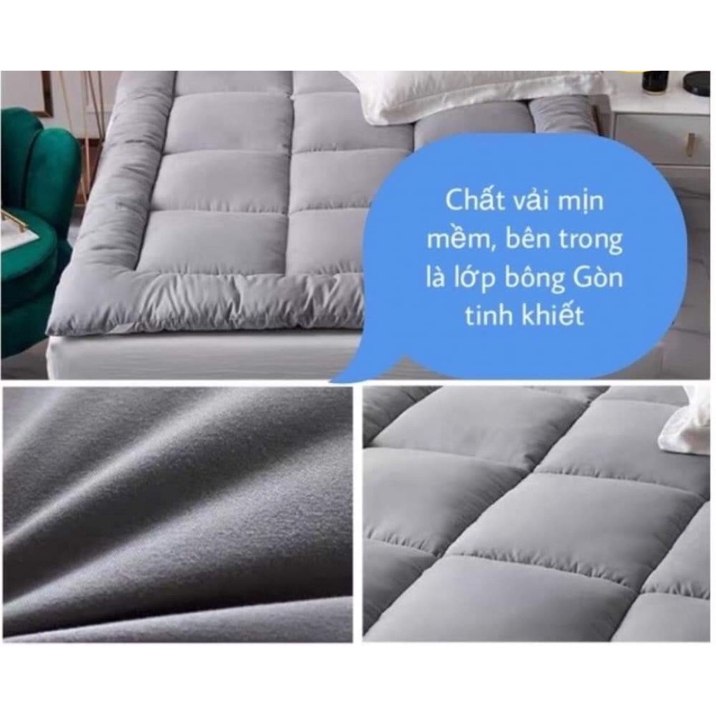 ♨️XÃ KHO♨️ Nệm topper đủ size dày 7cm, 3 lớp bông chần mát mềm mịn, nệm topper giá rẻ cho sinh viên, trải lên nệm_HCM
