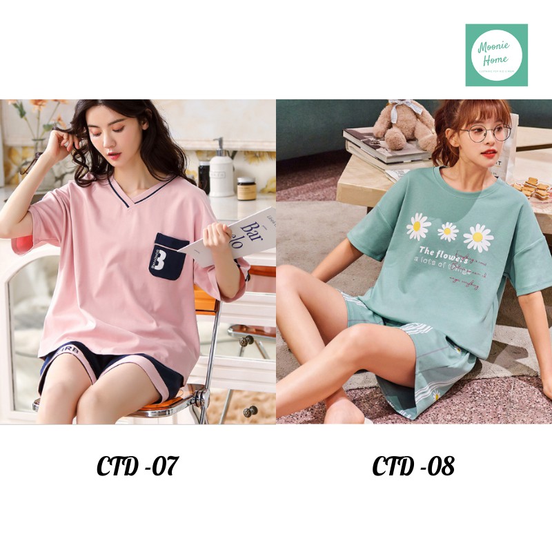 [Cotton 100%] Đồ Bộ Mặc Nhà Nữ Đẹp/ Bộ Măc Nhà Nữ Hè Mới Nhất 2021 (Ảnh + Video thật)