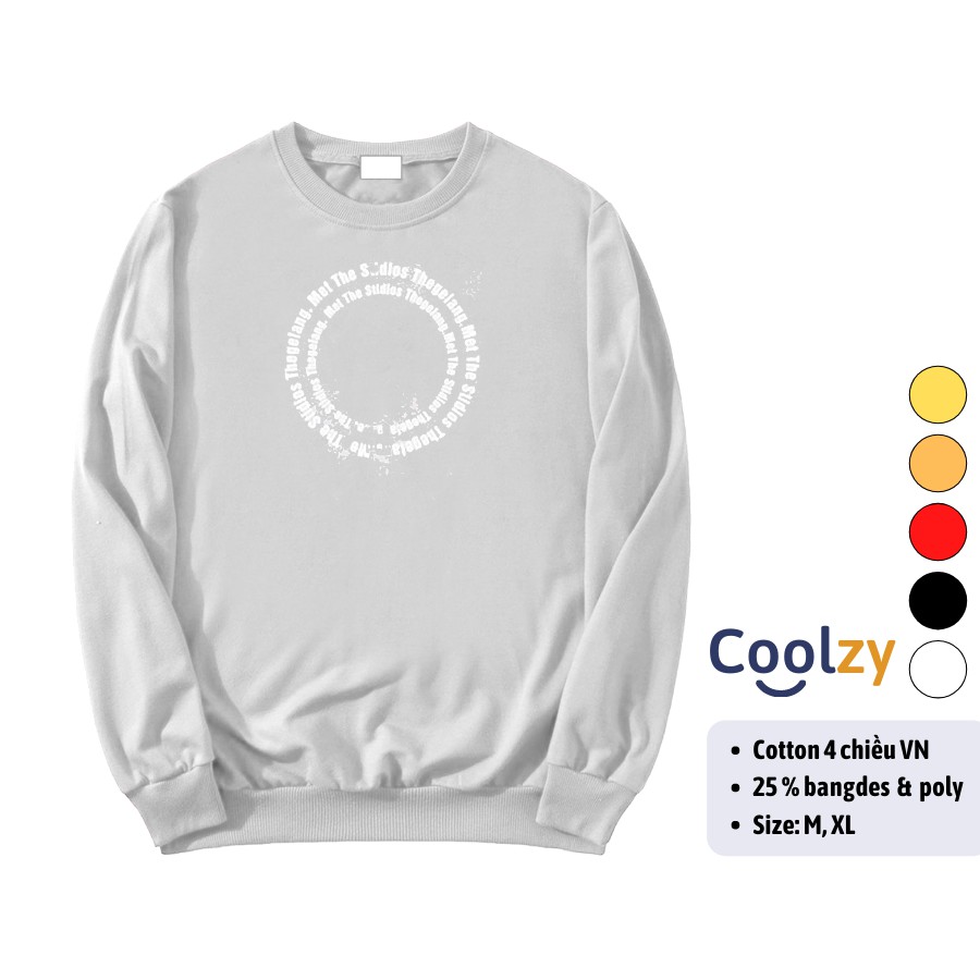 Áo Sweater  Áo Khoác Nam Nữ Vòng Tròn Chữ Phản Quang | CoolZy