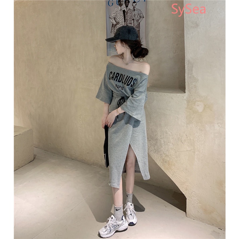 Bộ Áo Hai Dây + Chân Váy Xẻ Tà Quyến Rũ Thời Trang Mùa Hè Cho Nữ