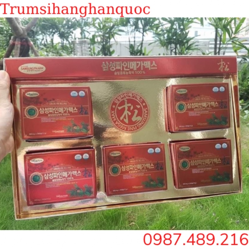 [ trumsihanghanquoc ] Tinh Dầu Thông Đỏ SamSung Hàn Quốc, Hộp 120V x 450mg