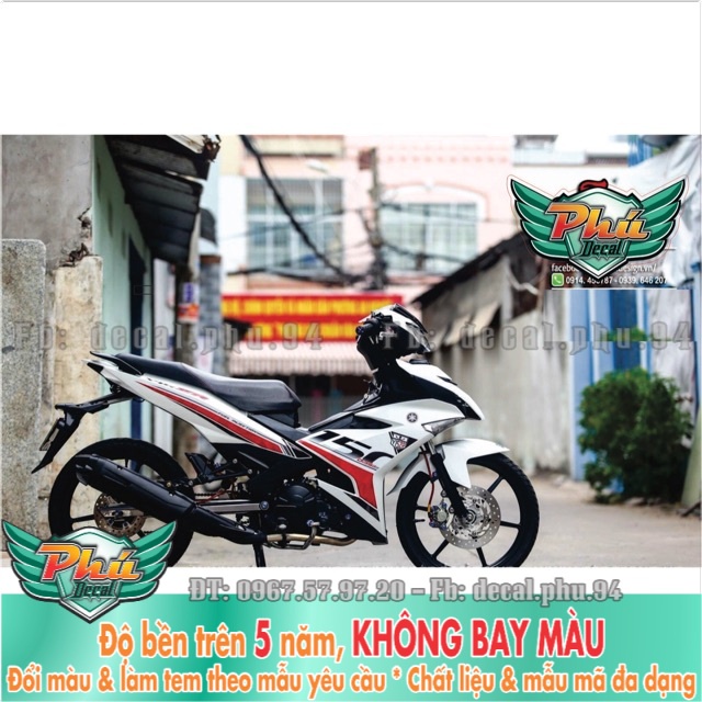 Tem rời Exciter Trắng Đỏ Đen -1