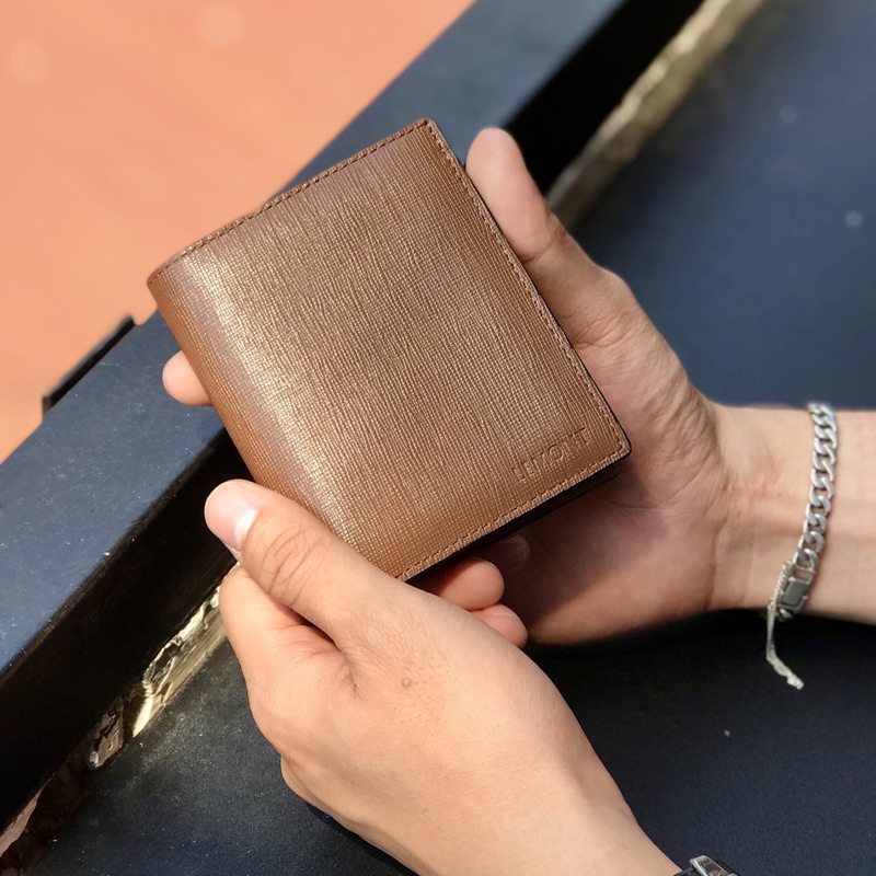 Ví nữ da bò thật Richie dáng đứng, đựng tiền thẳng, có ngăn đựng ảnh - Thiết kế chính hãng từ Lemont.