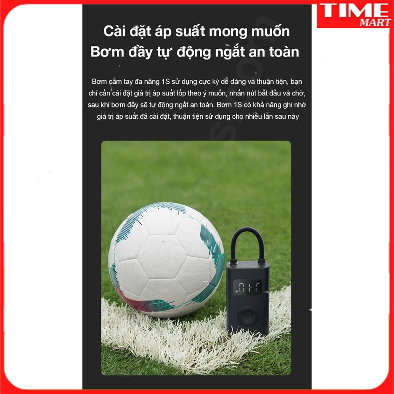 Bơm 1S cầm tay đa năng Mijia Bicycle Pump 1S MJCQB04QJ [TIME_MART siêu thị tiện ích gia đình]