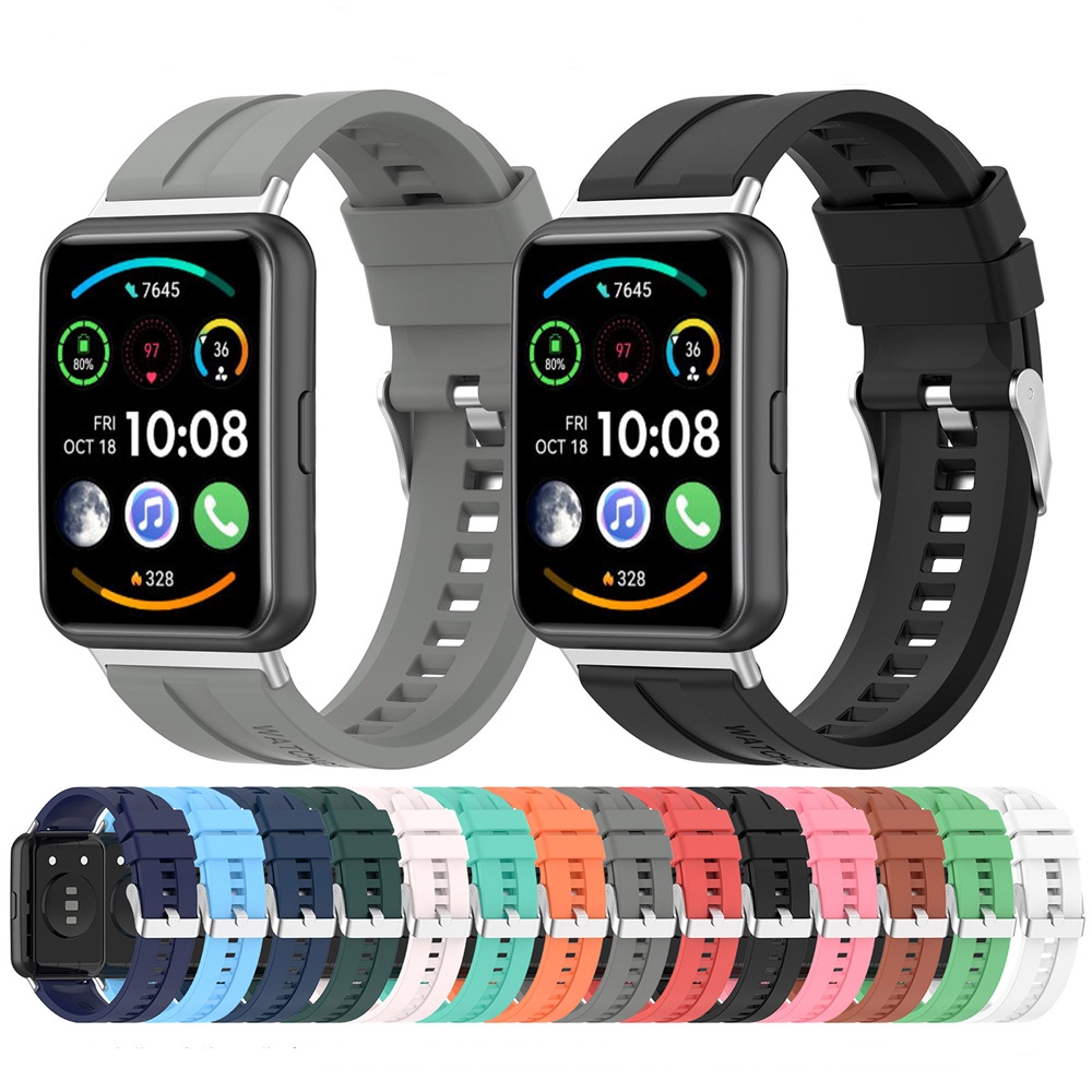 Dây Đeo Silicone Cao Cấp Cho Đồng Hồ Huawei Watch Fit 2 / Fit2 Active