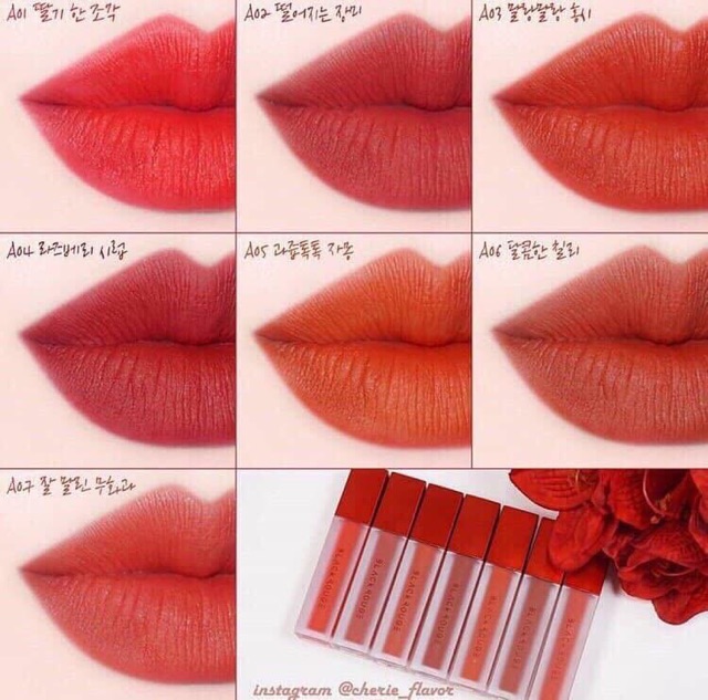 Son Kem Lì Cho Mùa Thu - Đông Black Rouge Air Fit Velvet Tint chính hãng Hàn Quốc