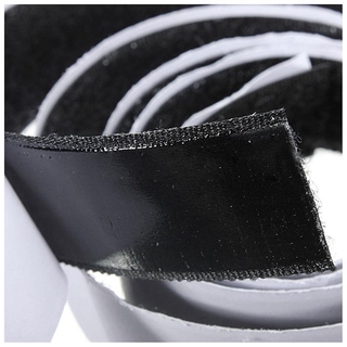 1m x20mm Self Adhesive Sticky Hook And Loop Roll Strap Black