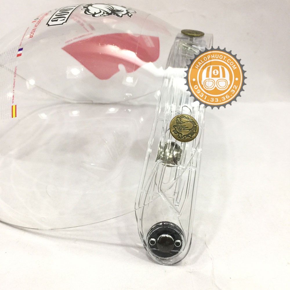 Kính Bubble Bulldog gắn nón 3/4
