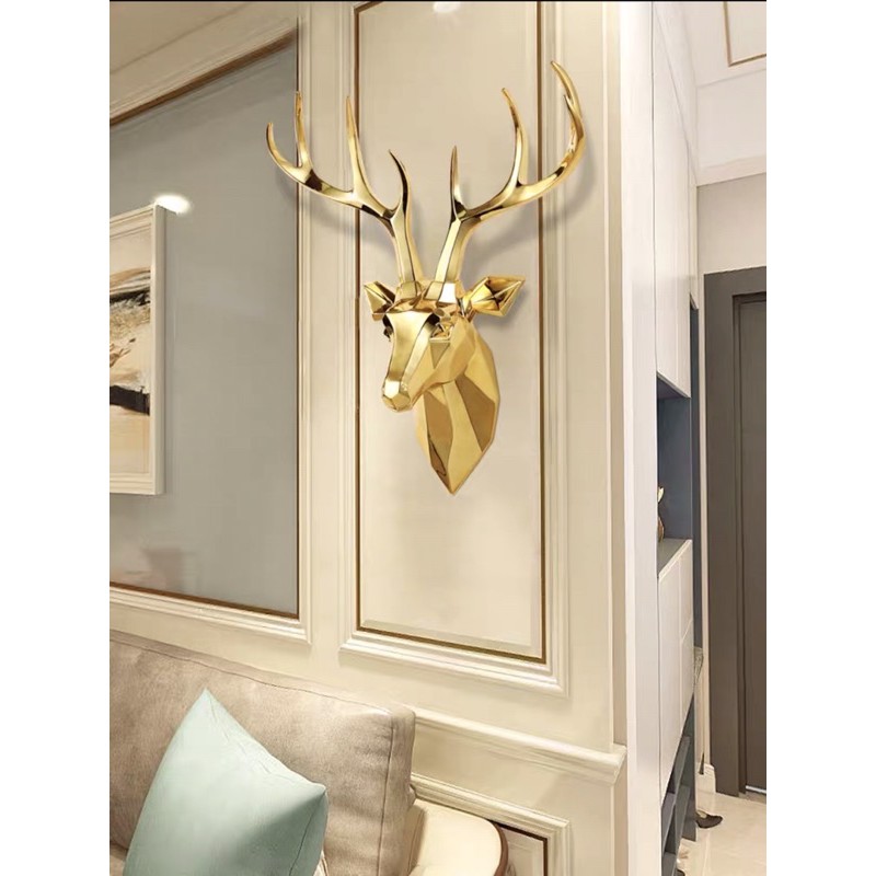 Trang trí treo tường đầu hươu, decor treo tường đầu hươu phong cách bắc âu sang trọng