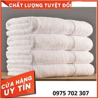 KHĂN TẮM TRẮNG DÀY [KHĂN XUẤT KHẨU CAO CẤP] NHÀ NGHỈ KHÁCH SẠN SPA 100% SỢI COTTON 600 GAM