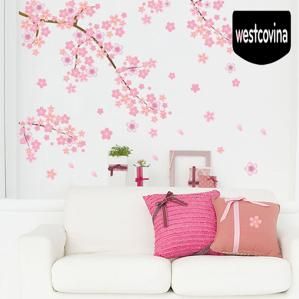 [Hot]☀ Sticker Dán Tường Hình Hoa Mận Trang Trí Nhà Cửa