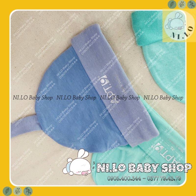 Mũ nón trơn Cotton Cho Bé Sơ Sinh 0-3 tháng tuổi, thắt nút ở đỉnh