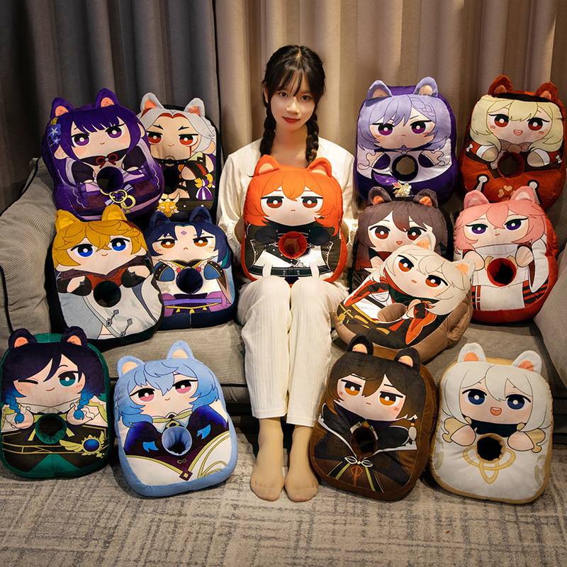 Ag Genshin Đệm Gối Ngủ Trưa Văn Phòng Trang Trí Hình Anime Ganyu Paimon
