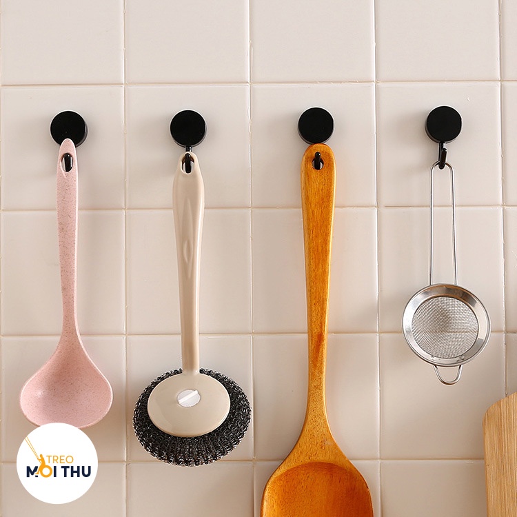 Túi 10 Móc Treo Nhựa Tròn HOOK20-SP - 2 màu - Tròn xoay đáng yêu - Treo Mọi Thứ