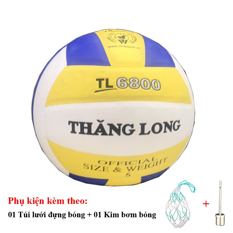 Bóng Chuyền Thăng Long TL6800 Chính Hãng Tặng Kim Bơm+Túi Lưới Giá Cực Rẻ