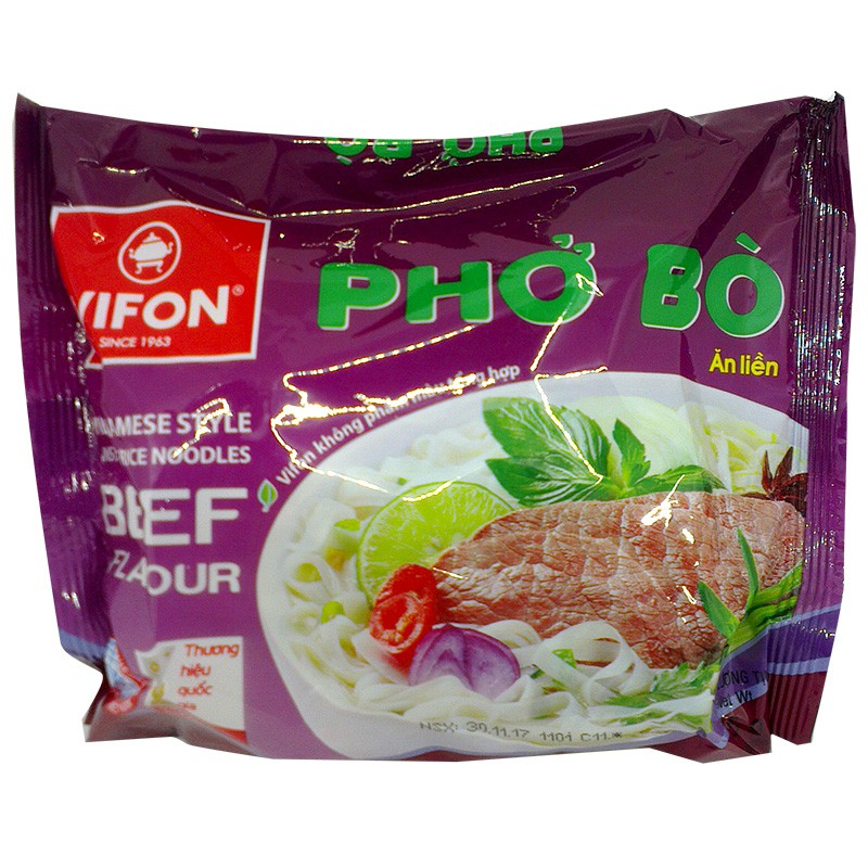 [HSD THÁNG 10.2021] Thùng 30 gói phở Bò ăn liền Vifon 65g