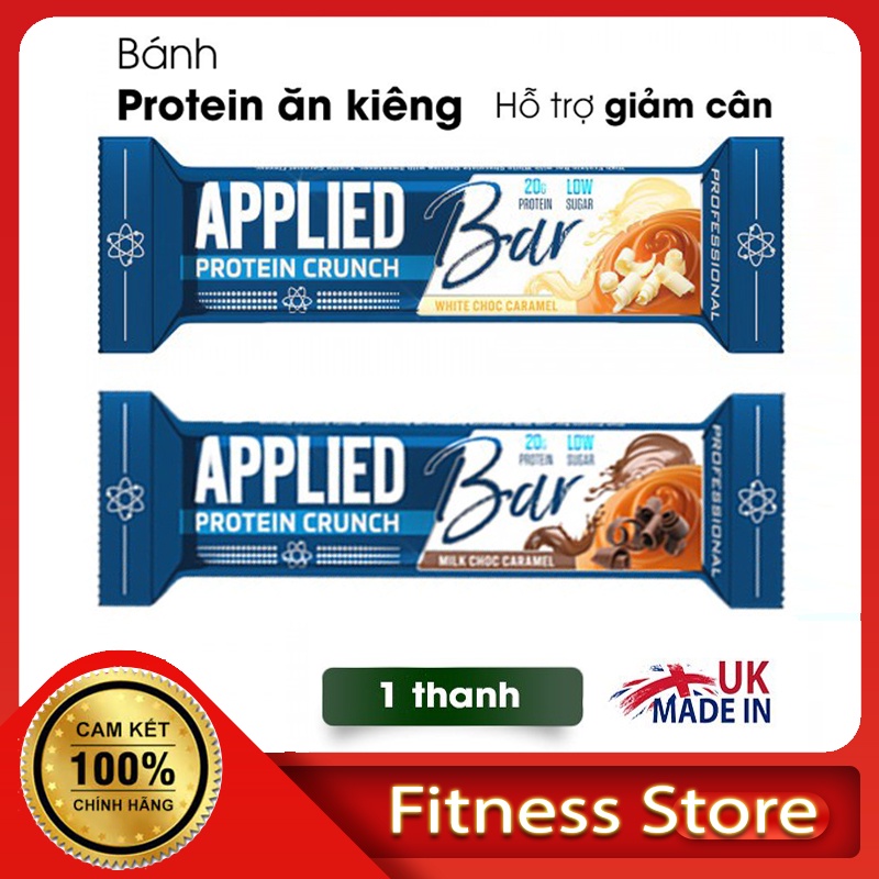 Hộp Protein Bar - Applied Nutrition Bar 12 cái- Ăn Kiêng, Ăn Vặt, Bổ Sung Đạm, Ít Calo Ít Đường Bữa Phụ Dinh Dưỡng 0 Béo