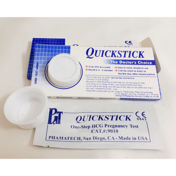 Que thử thai QUICKSTICK - Nhập khẩu từ USA, test thai sớm nhanh Quick Stick