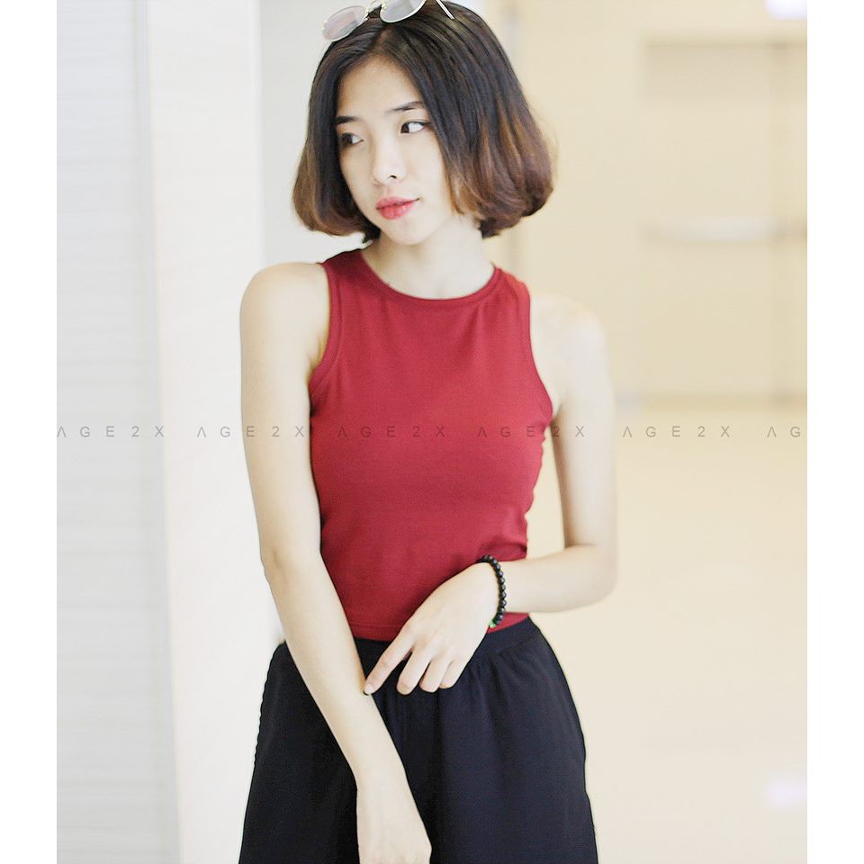 ÁO CROPTOP BA LỖ THỂ THAO AGE2X