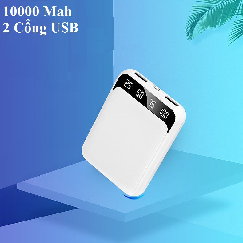 FREESHIP 50K TOÀN QUỐC_ Sạc dự phòng mini 8.000 mah nhỏ gọn có đèn led báo pin cao cấp