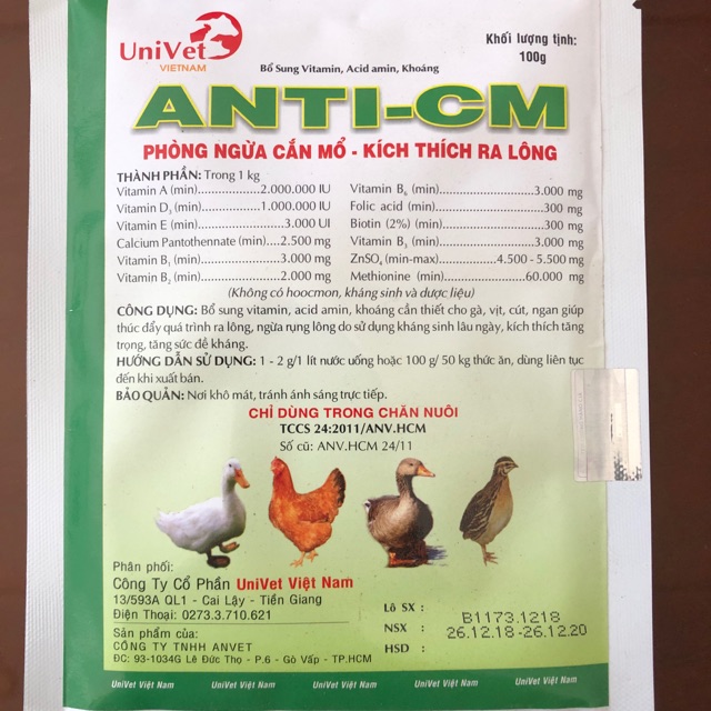 Chống Cắn Mổ - Kích Thích Ra Lông