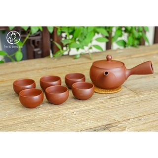 Ấm trà an thổ túc - ấm tay ngang và 6 chén trà 40ml - hộp đựng cao cấp