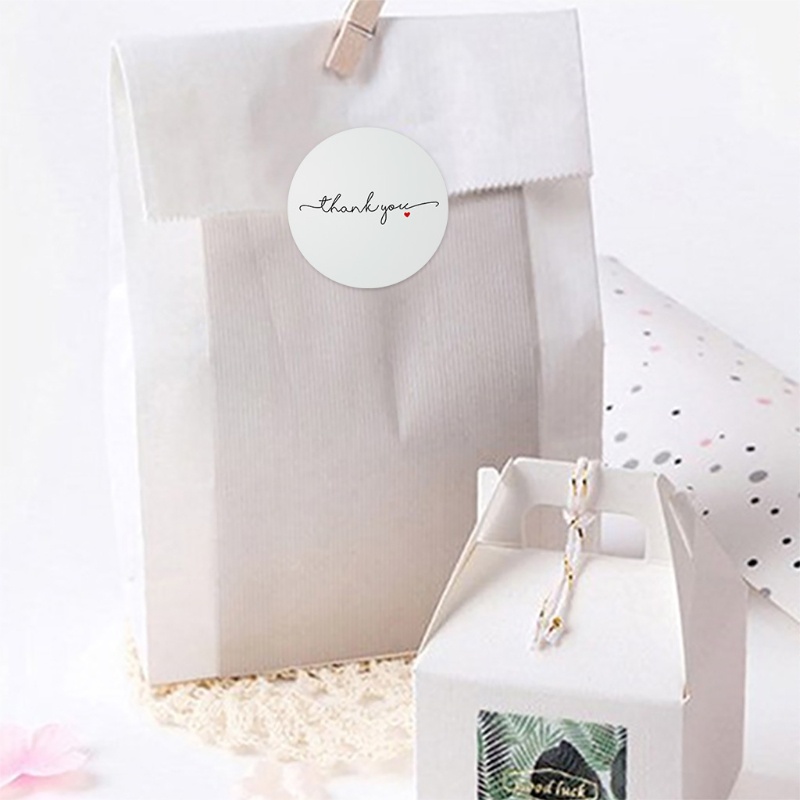 Bộ 500 Miếng Dán Niêm Phong Túi Bánh Chữ Thank You